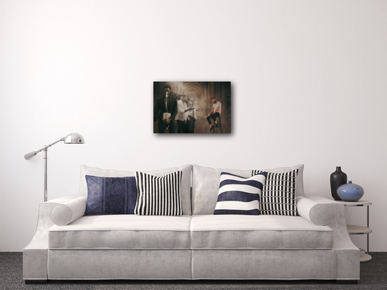 The Conversation 16"x24" Metal Print