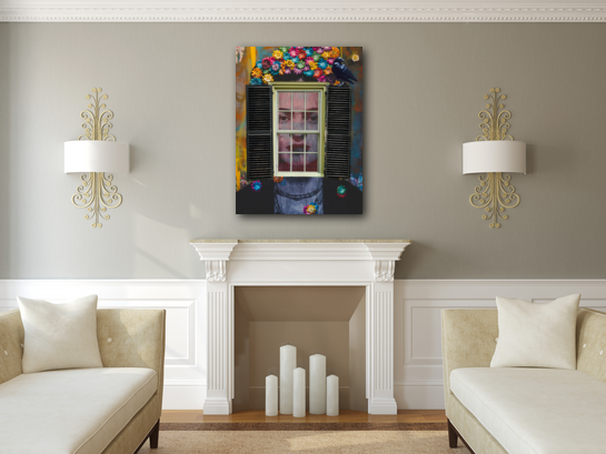 The Window is the Window 30"x40" Metal Print